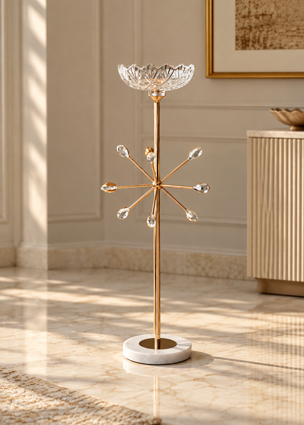 Zen Crystal Candle Urli - Large
