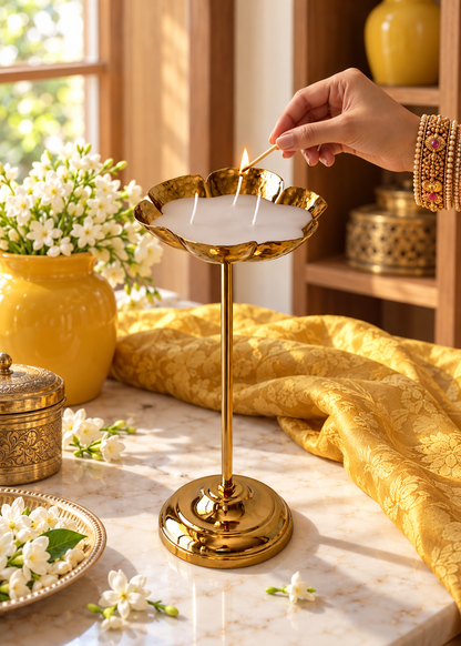 Mehrauli Wax Diya Stand – Set of 2