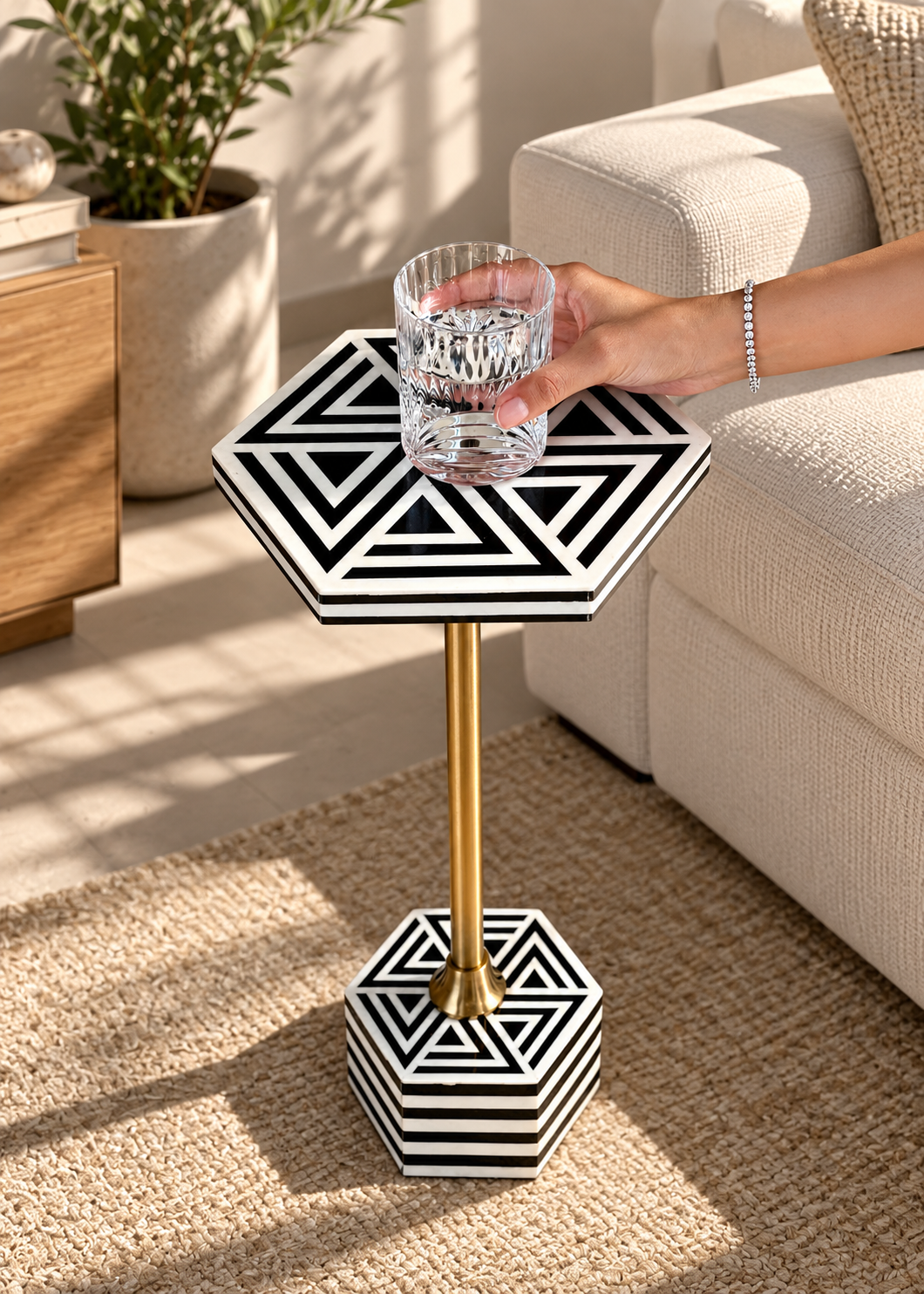 Cairo Inlay Drink Table