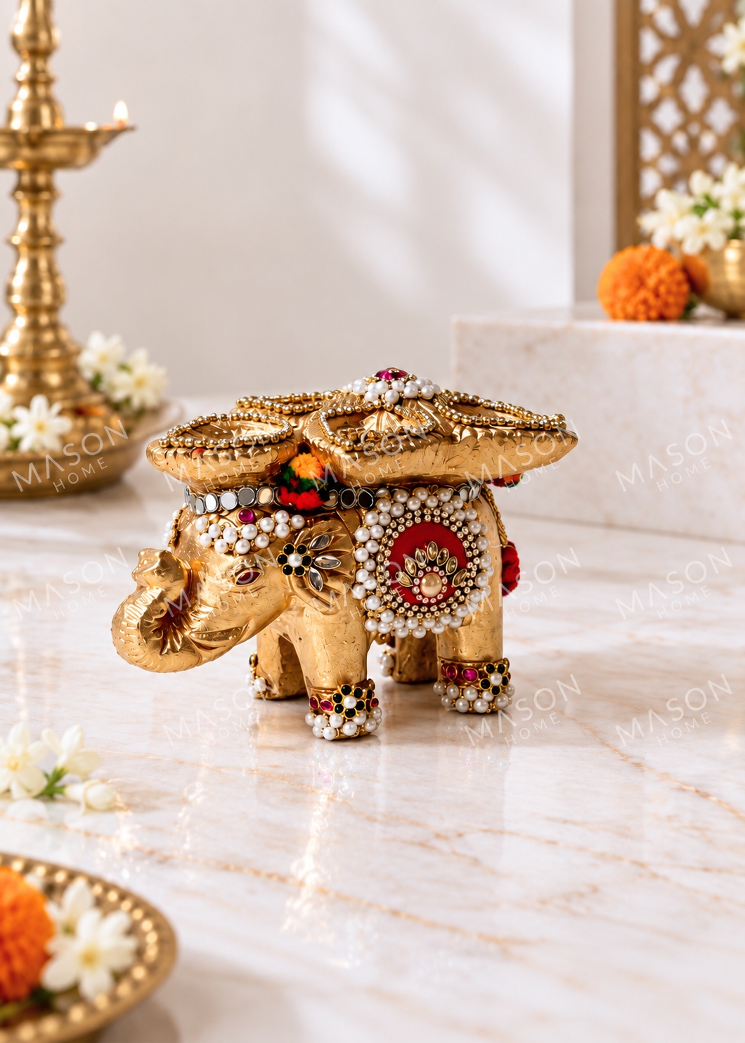 Handmade Rustic Rajwada Elephant Diya