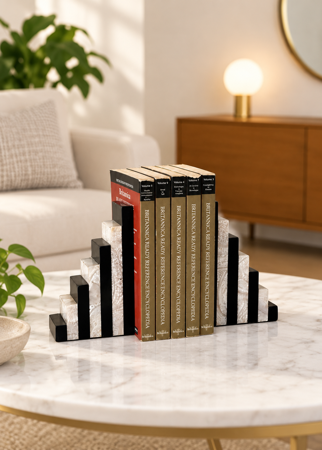 Monochrome Bookend Set