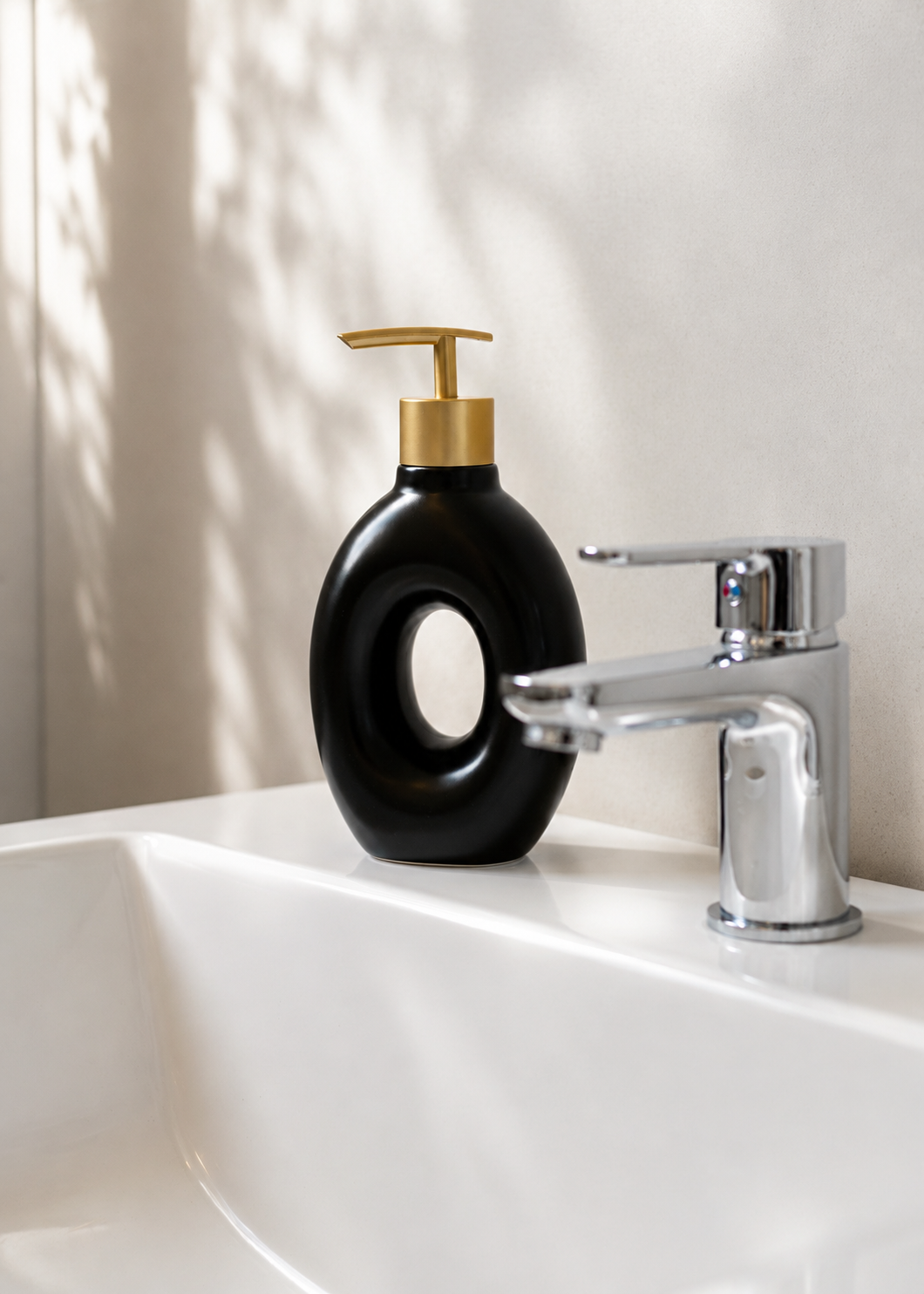 Orb Hollow Bathroom Dispenser - Black