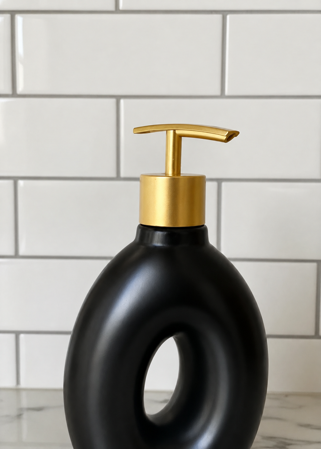 Orb Hollow Bathroom Dispenser - Black