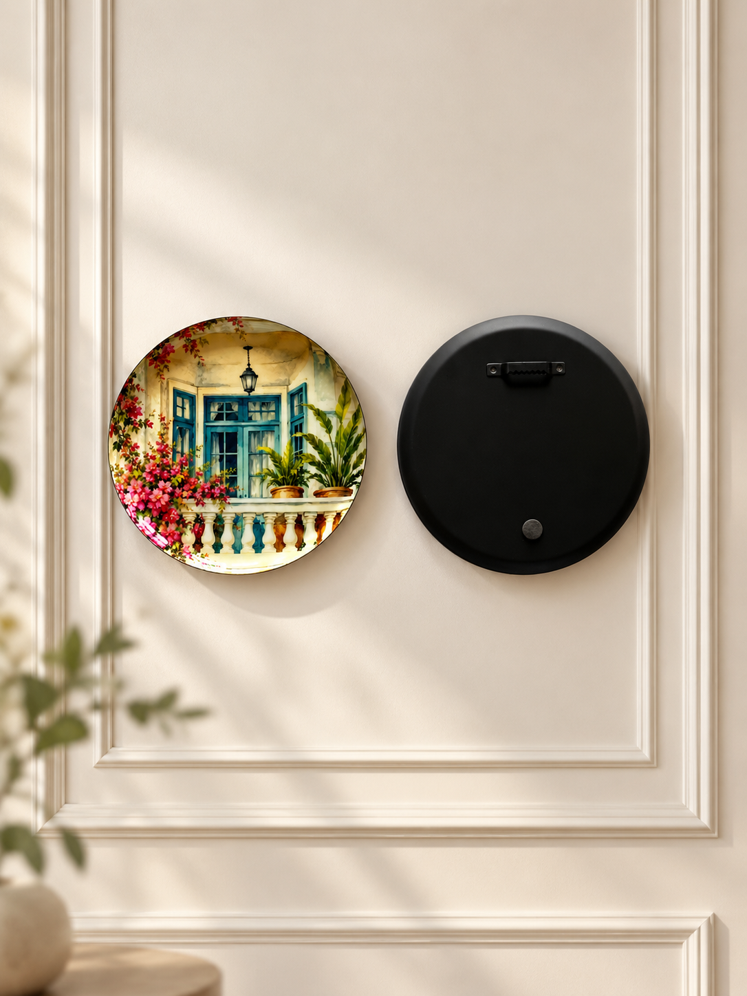 Bombay Bougainvillea Round Wall Plates (Set of 3)