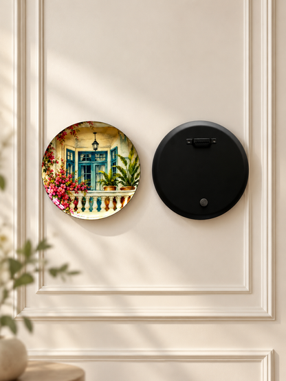Bombay Bougainvillea Round Wall Plates (Set of 3)