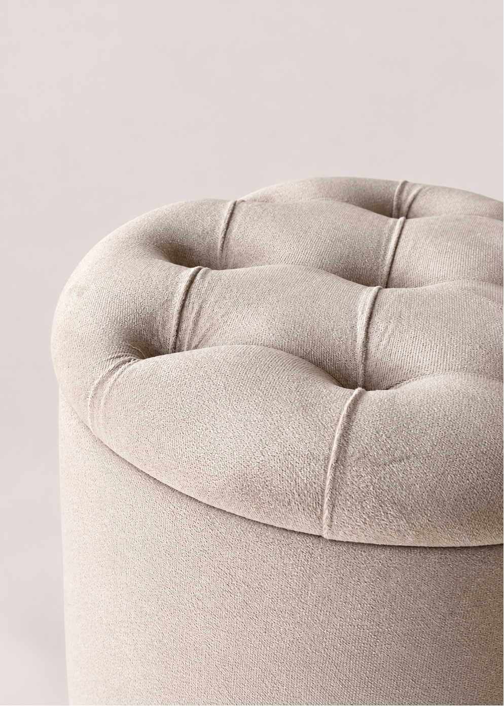 Cannes Storage Pouffe - Beige