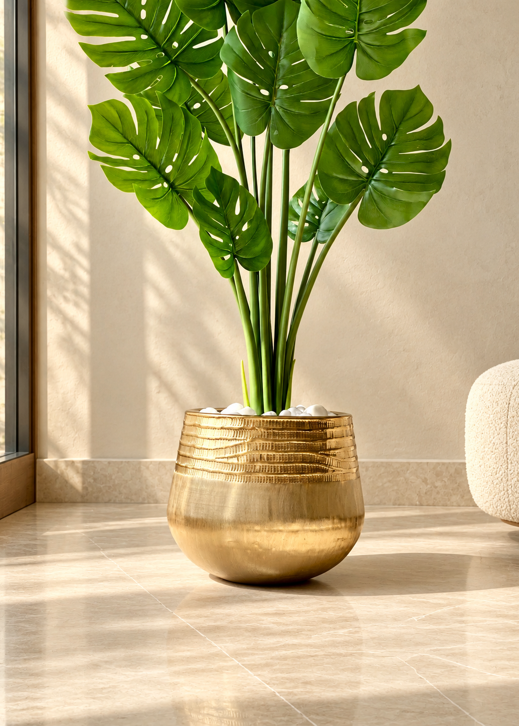 Acropolis Textured Gold Planter