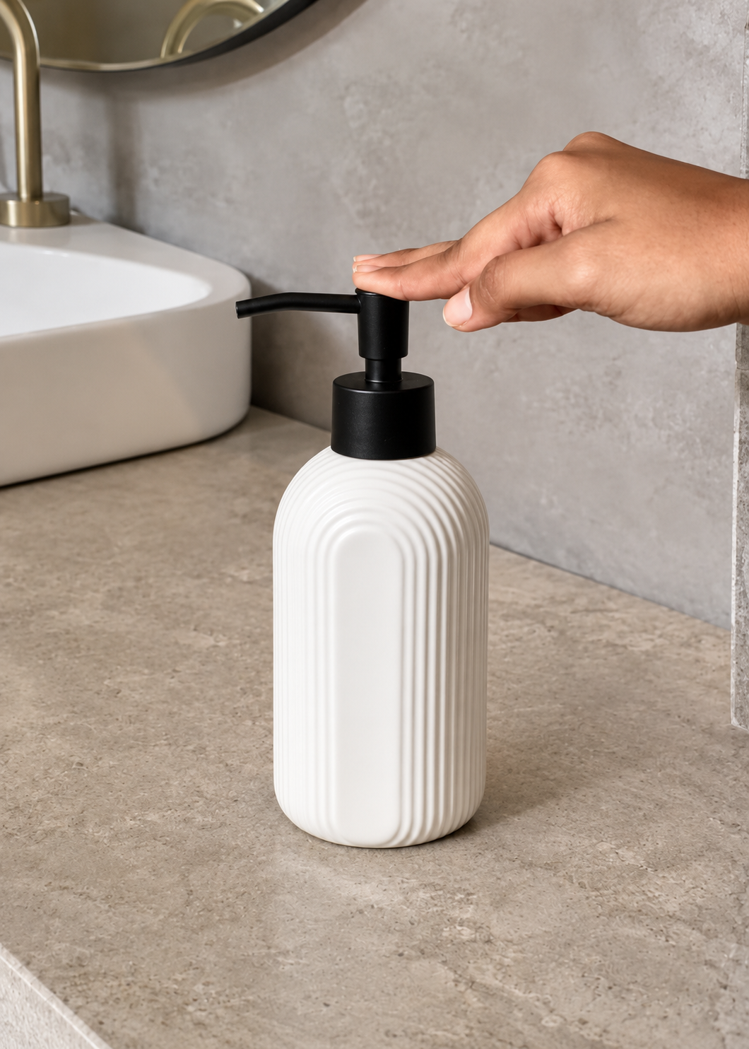 Mono Bathroom Dispenser - White