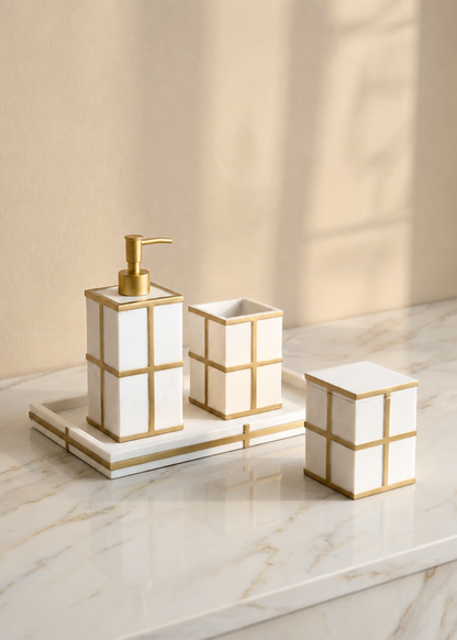 Axia Bathroom Set - Ivory (Set of 4)