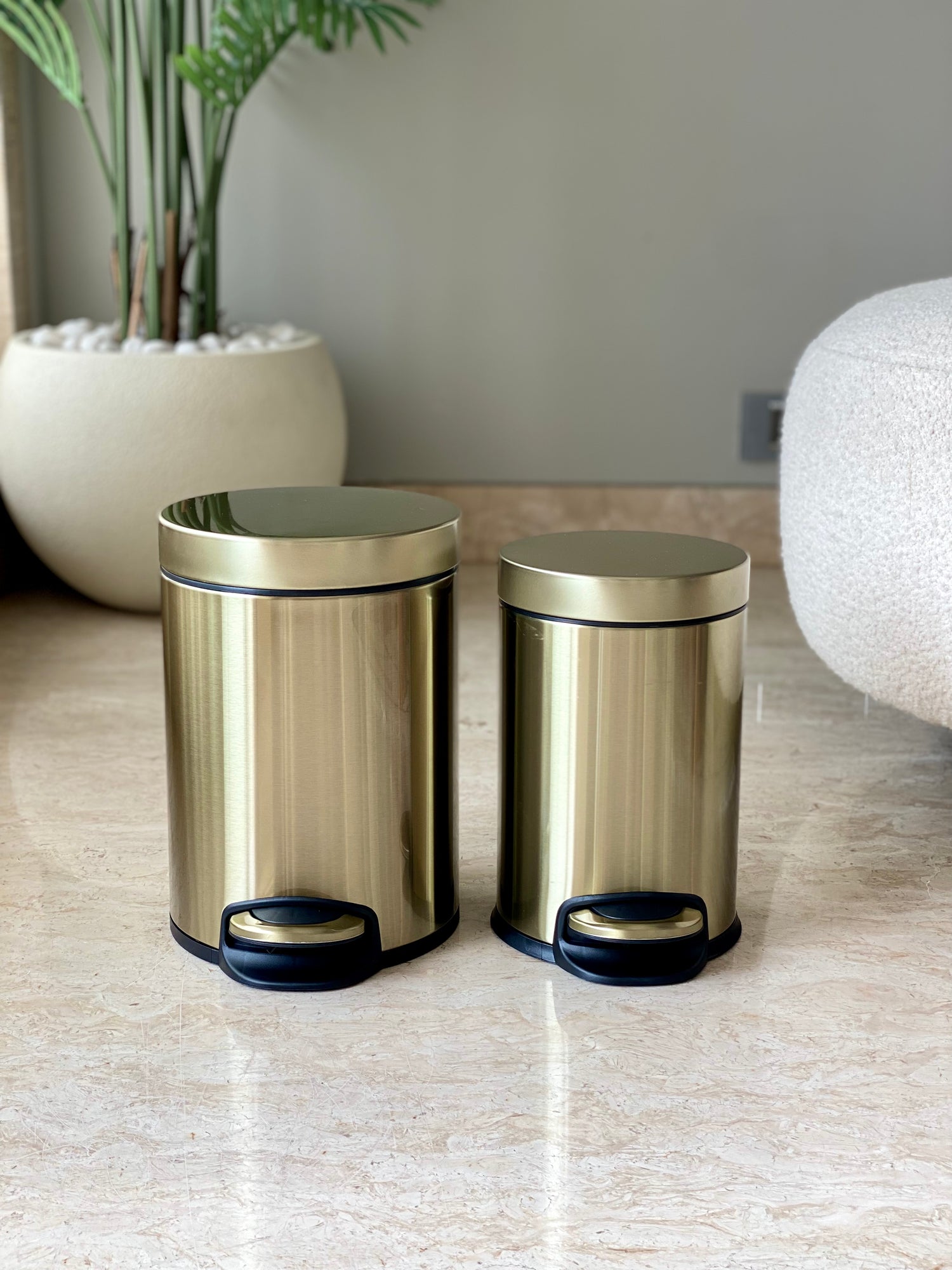 Dune Metallic Dustbin - Bronze Gold (3L)