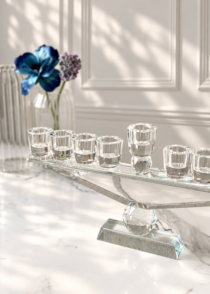 Nine Arm Crystal Candle Holders