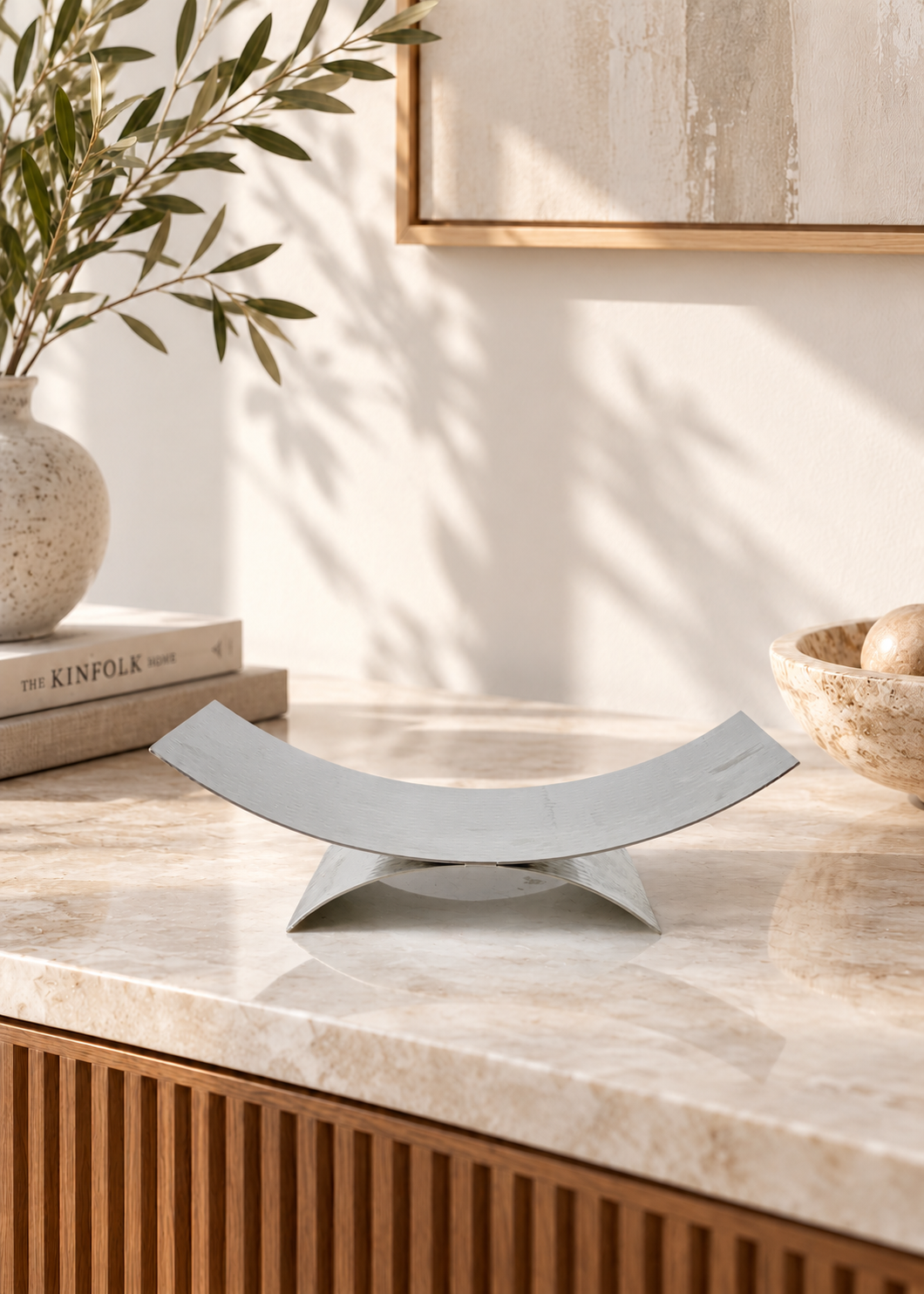 Sora Hammered Tray - Silver