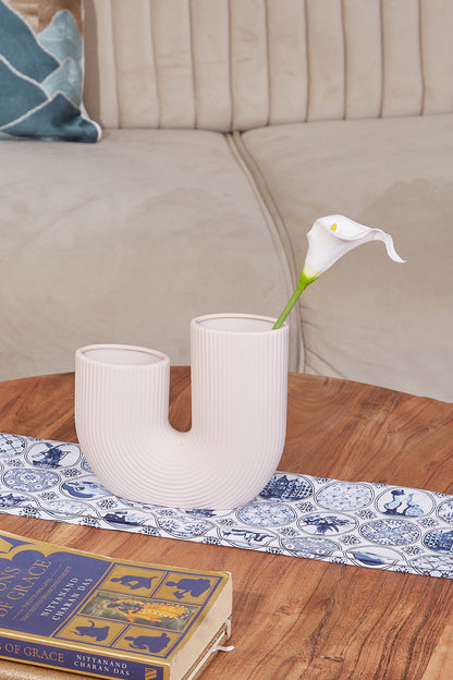 Valley Blush Pink Horseshoe Vase - Small