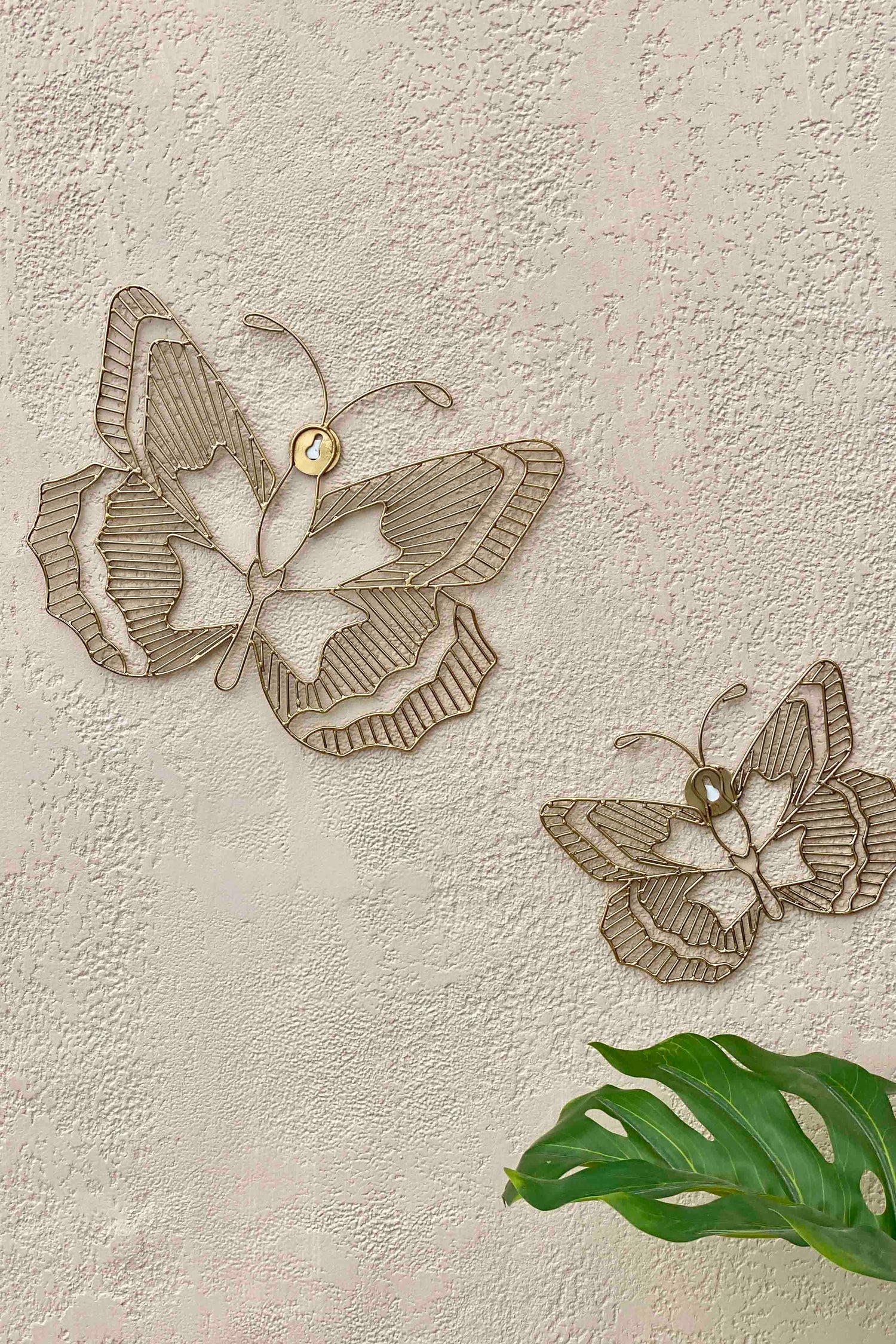 Gold Butterfly Wall Décor - Set Of 2