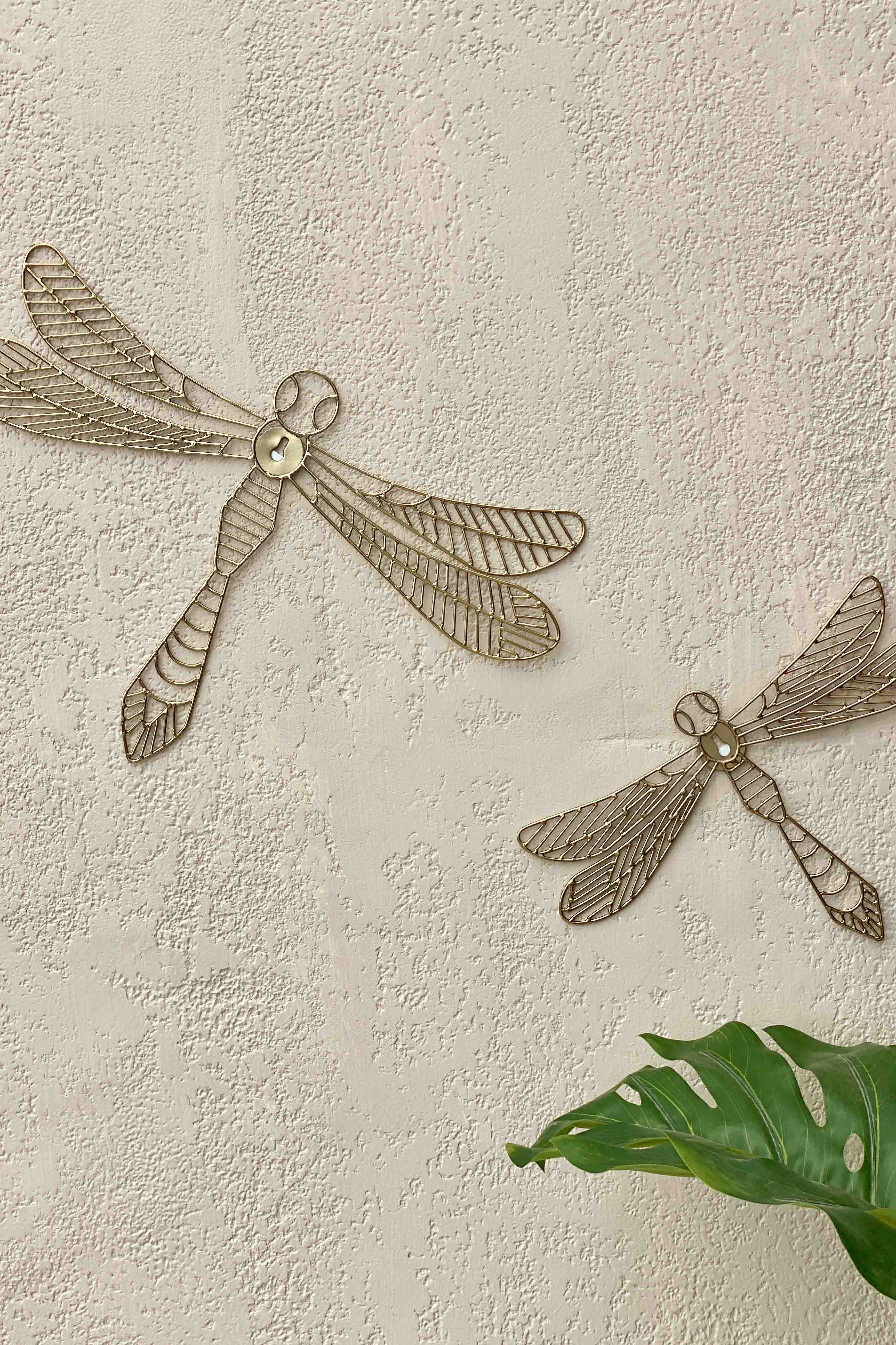 Gold Dragonfly Wall Décor - Set Of 2