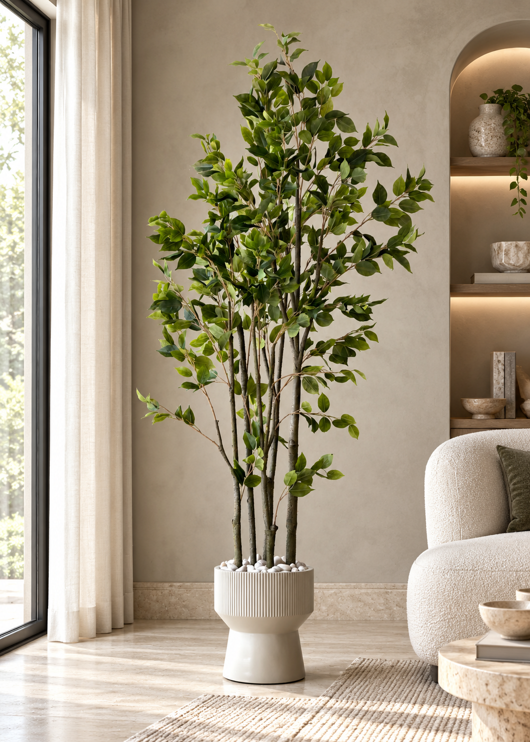 Artificial Weeping Fig Plant  - 6.2 Feet