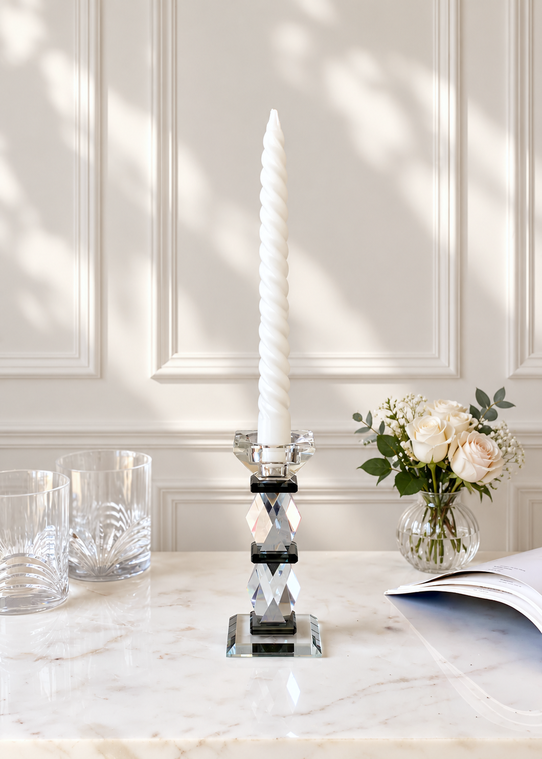 Black Axis Candle Stand - Medium