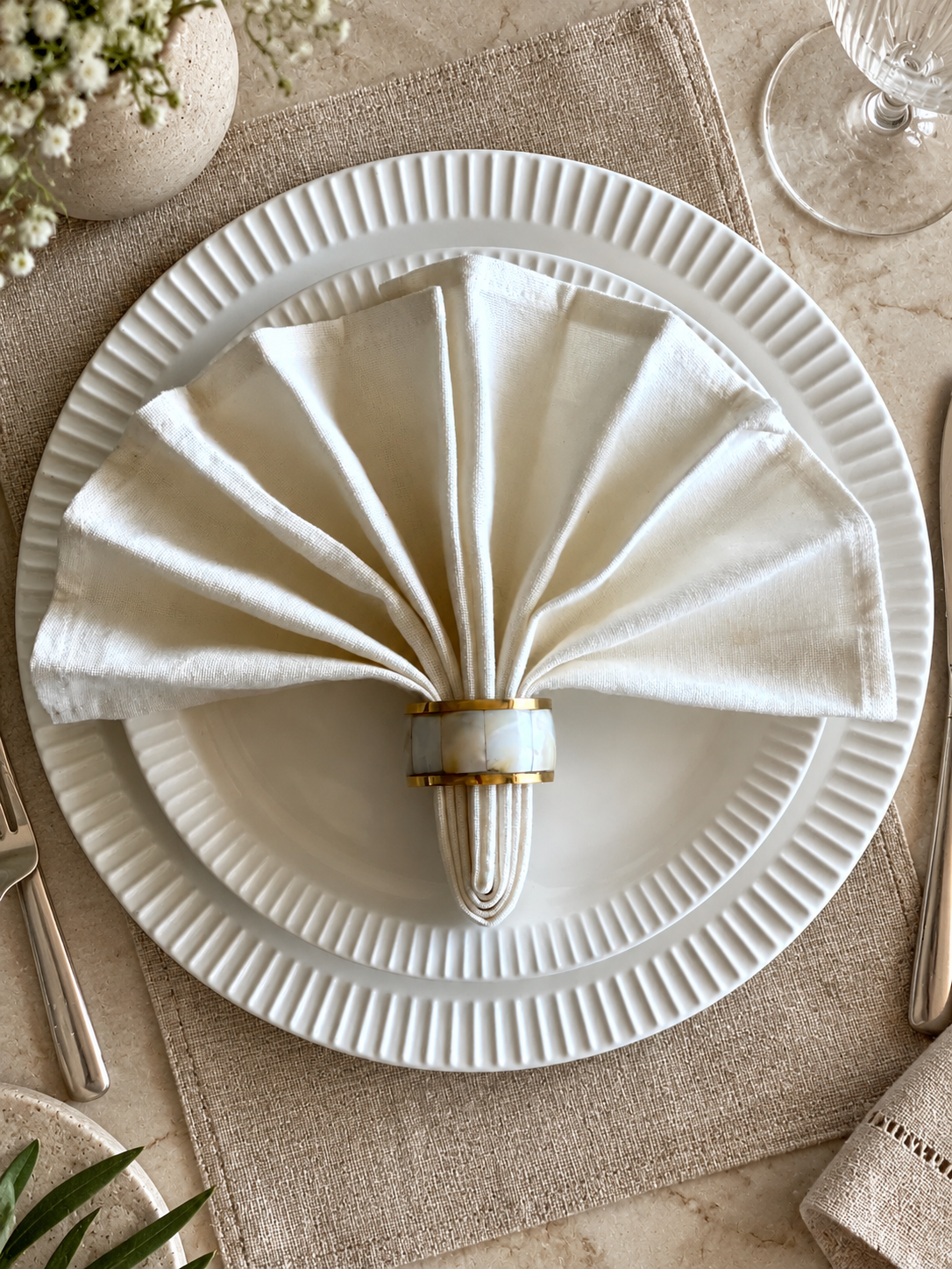 Royal Edge Napkin Rings - Set of 6