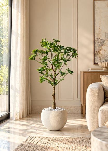 Artificial Aralia Green Plant - 4 Feet