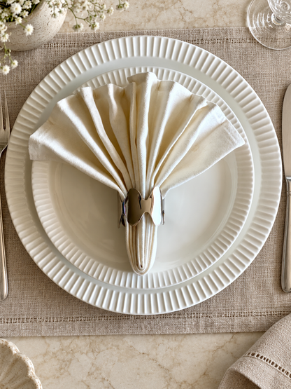Sculpt Napkin Rings - Set of 6