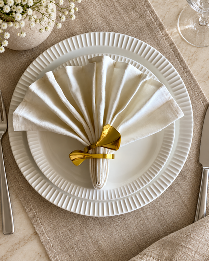 Gold Twist Napkin Rings - Set of 6