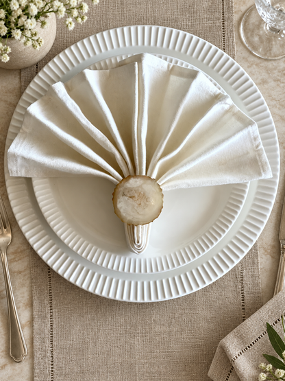 Moonstone Napkin Rings - Set of 6
