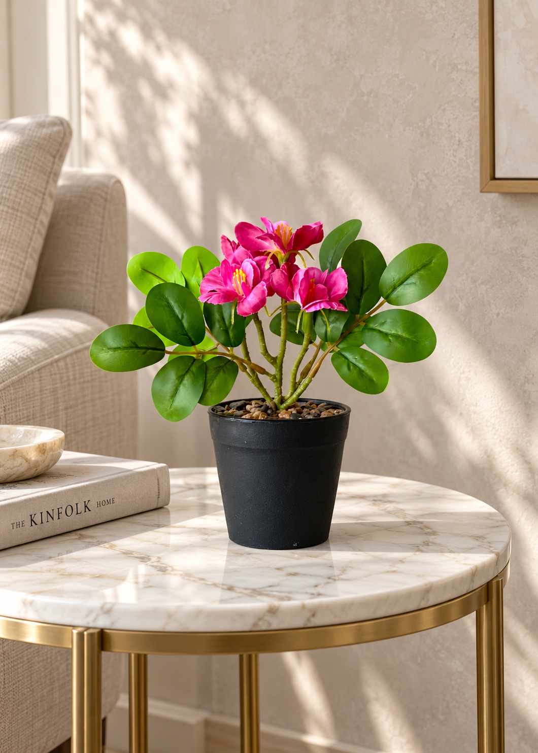 Artificial Camellia Bloom Plant