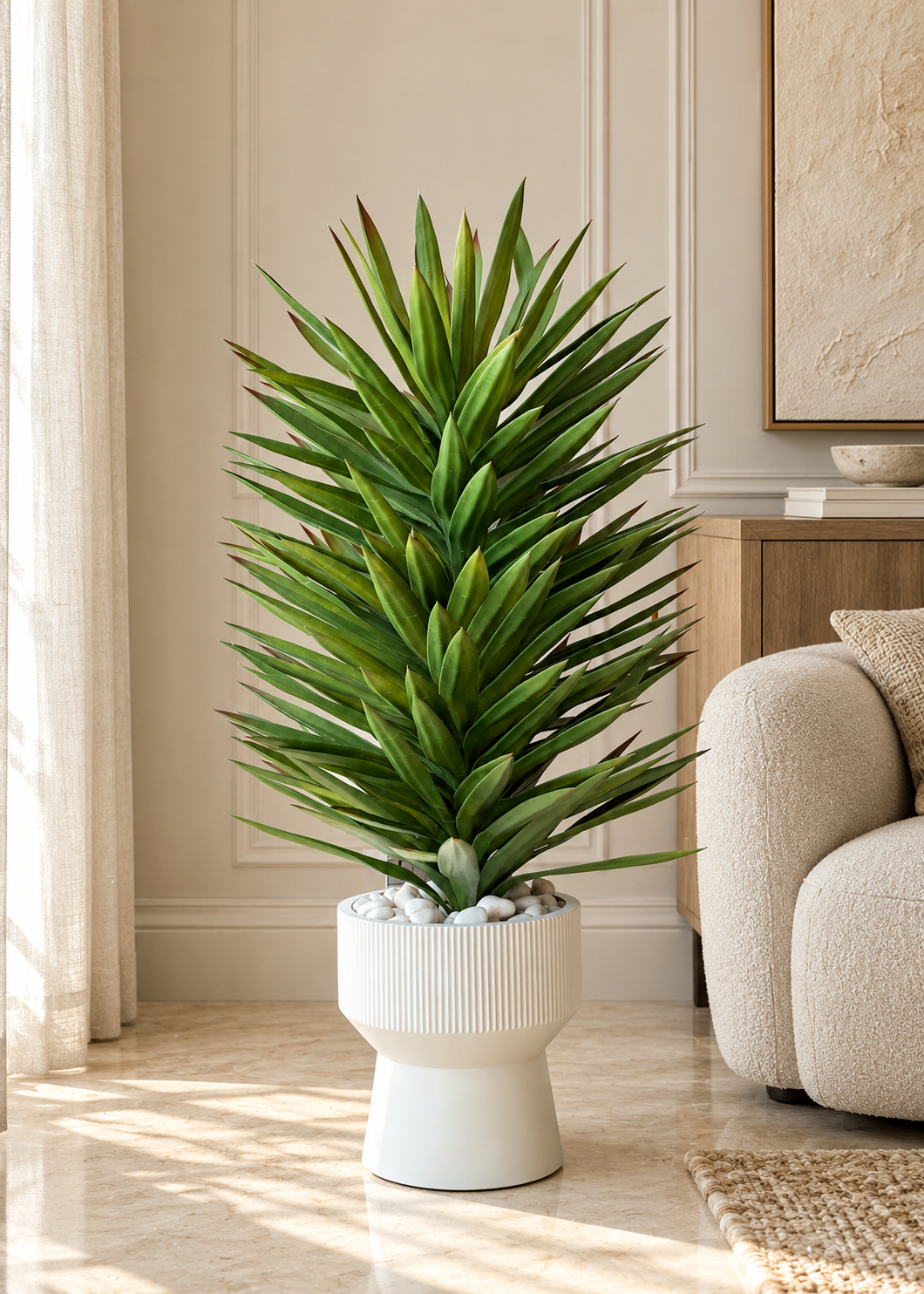Artificial Green Chiba Agave Plant - 3.6 Feet
