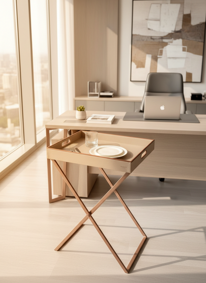 Naples Taupe Butler Tray Table