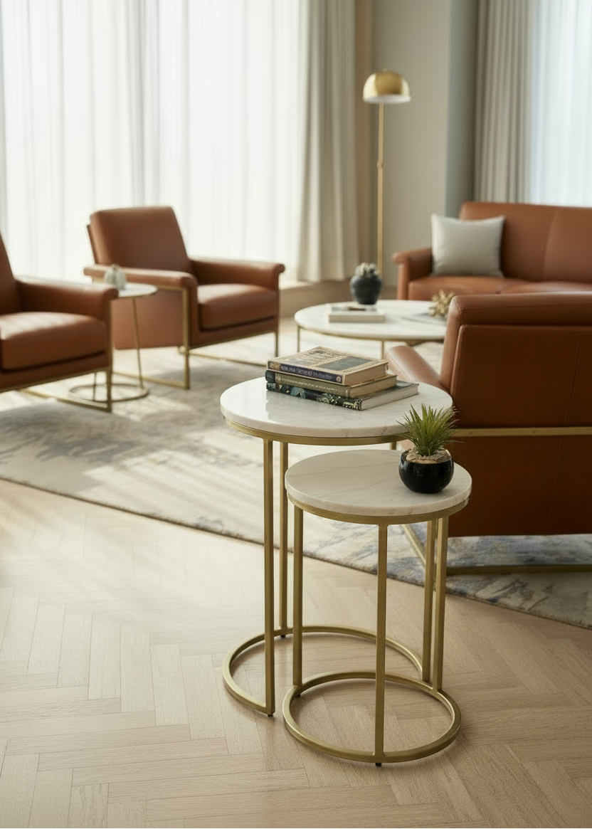 Oxford Marble Side Table (Set of 2)