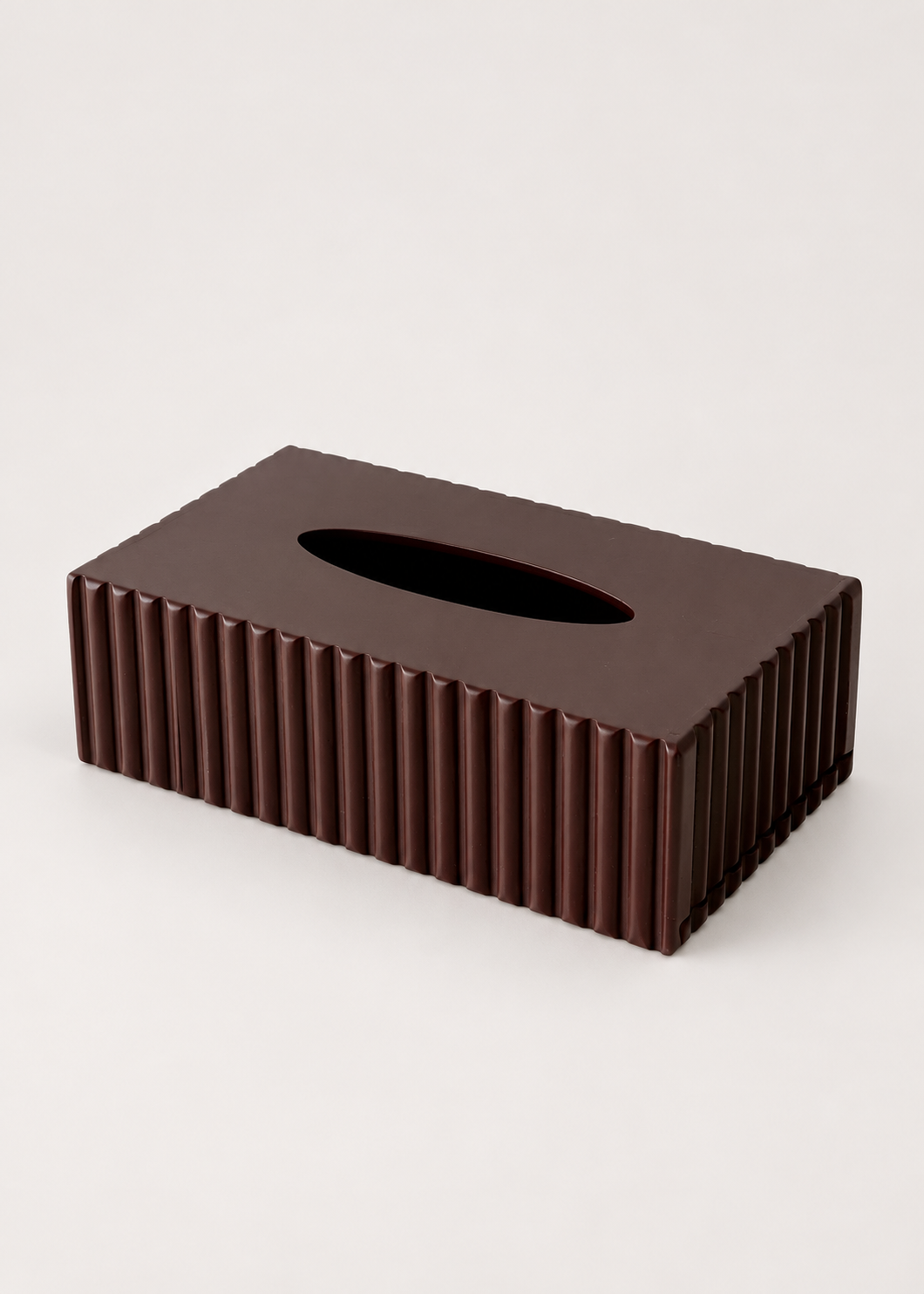 Imperium Fluted Tissue Box - Walnut