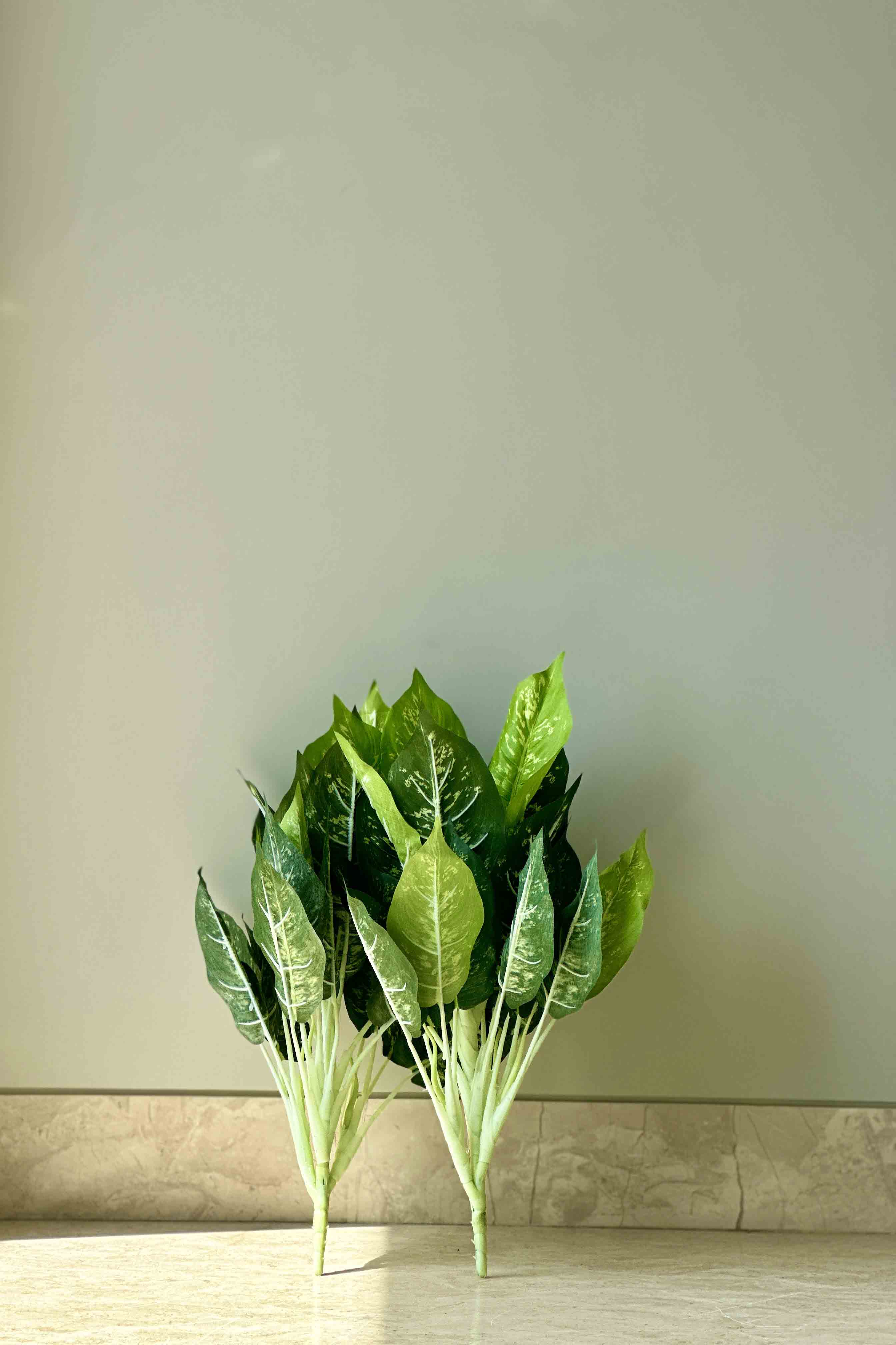 Artificial Peace Lilly Light Green - 1.5 Feet (Set Of 2)
