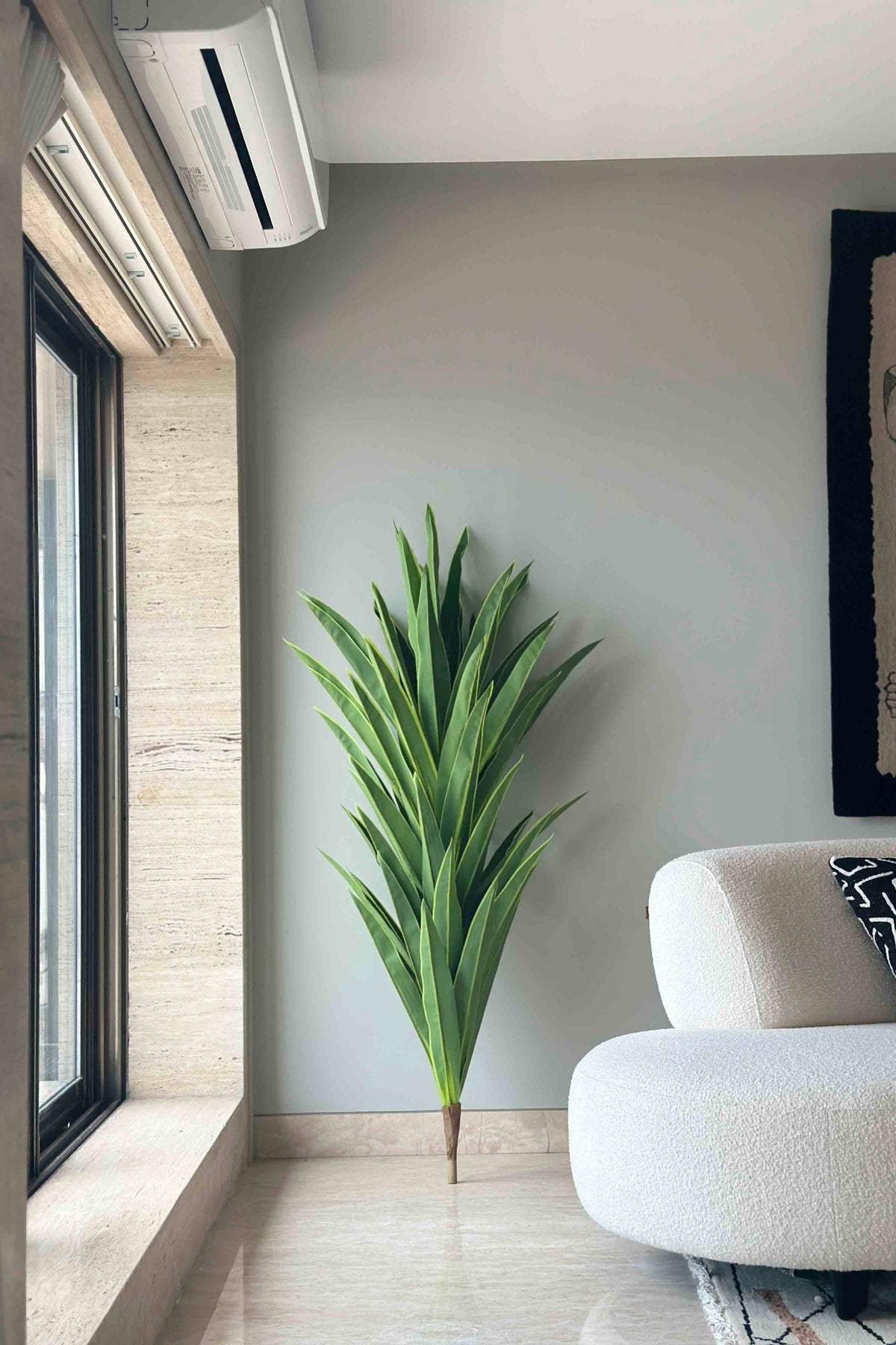 Artificial Green &amp; Yellow Dracaena Plant - 5 Feet