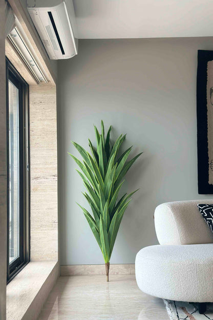 Artificial Green &amp; Yellow Dracaena Plant - 5 Feet