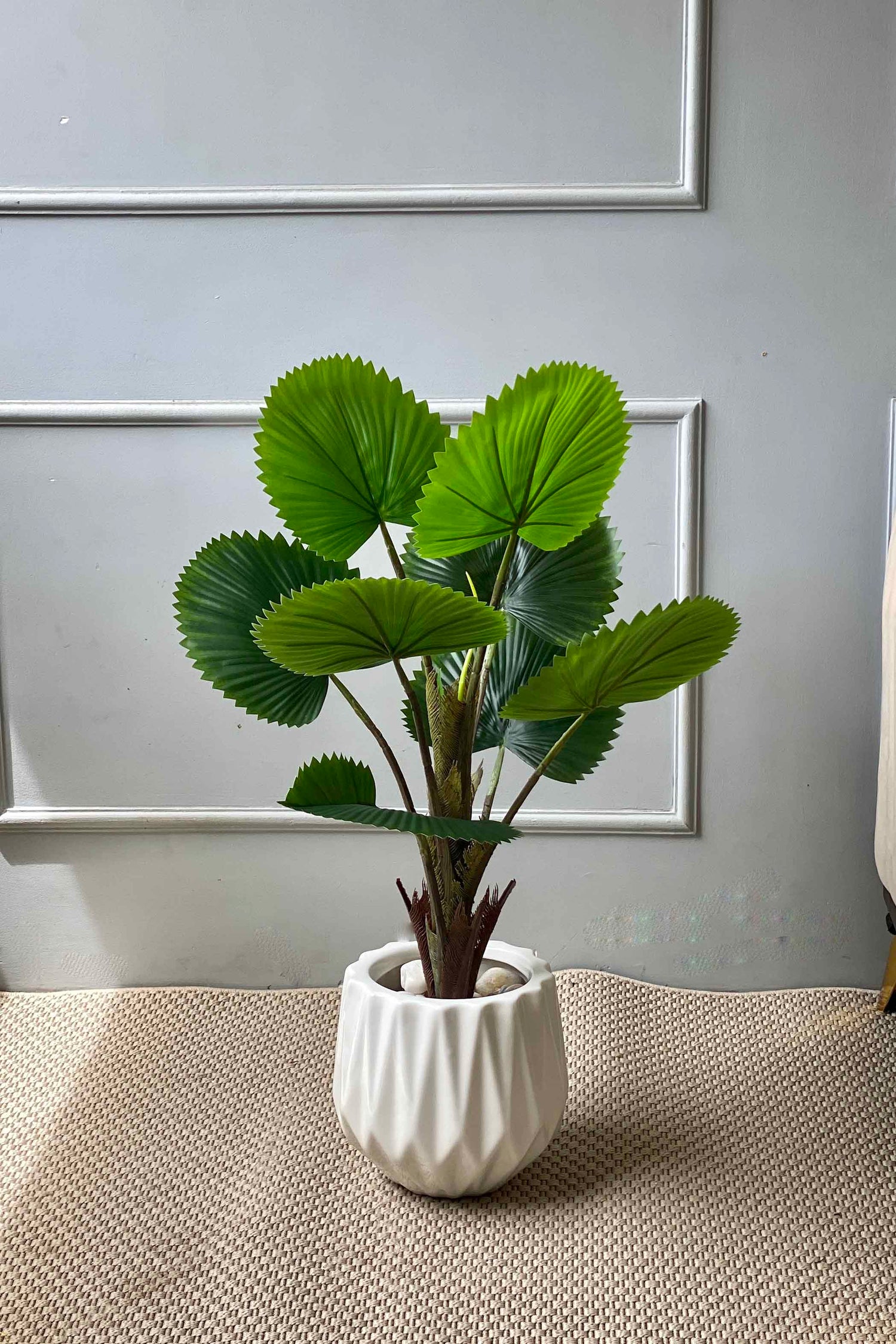 Artificial Fan Palm Plant - 2.5 Feet
