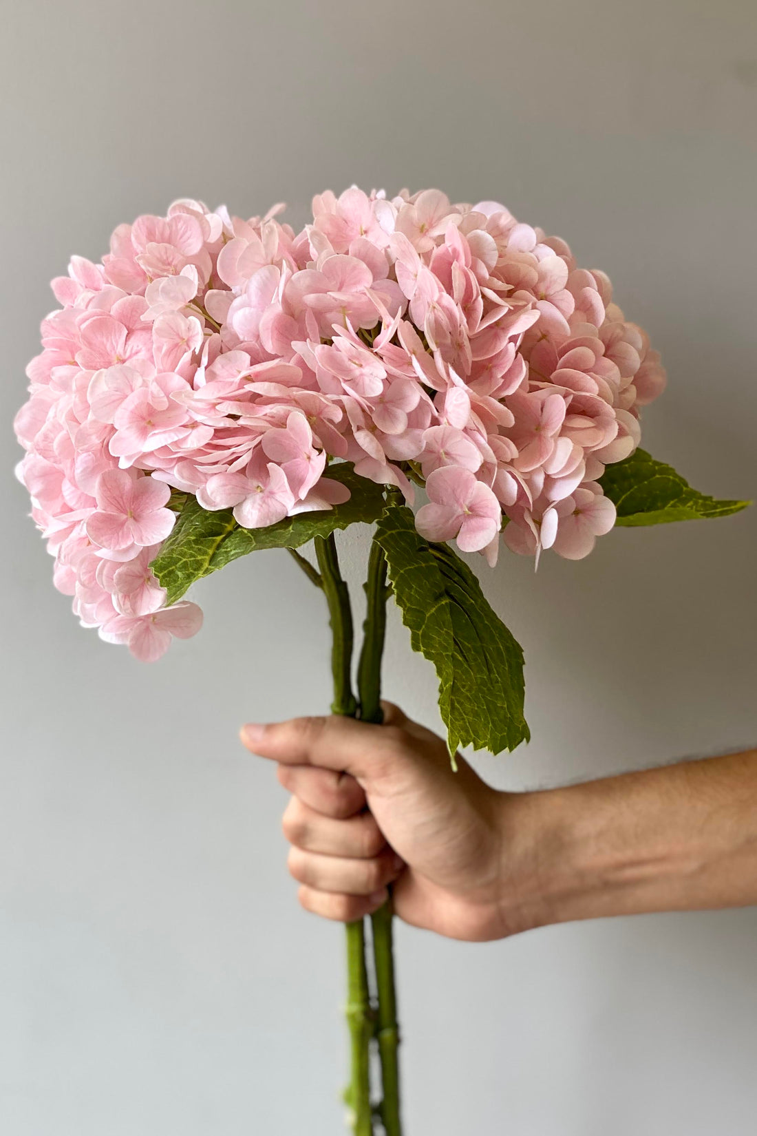 Artificial Pink Hydrangea Flower - Set Of 2