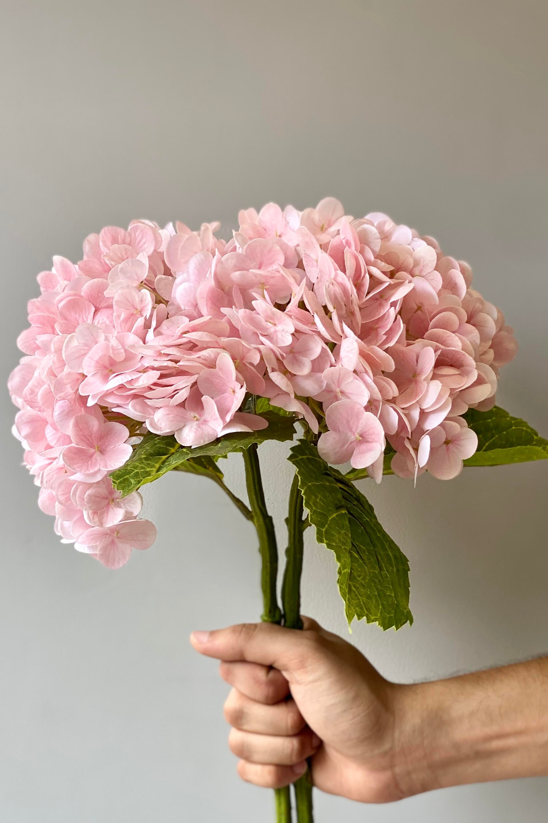 Artificial Pink Hydrangea Flower - Set Of 2