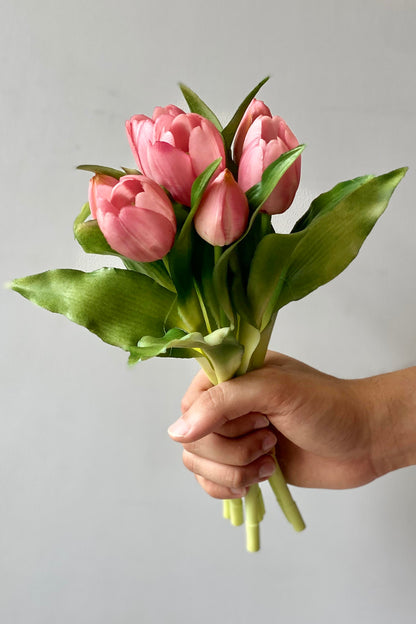 Artificial Pink Tulip Flower Bunch