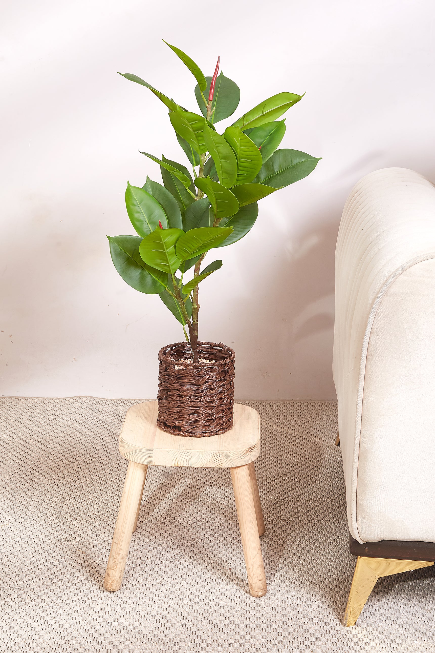 Rattan Oasis Artificial Rubber Plant - Tall