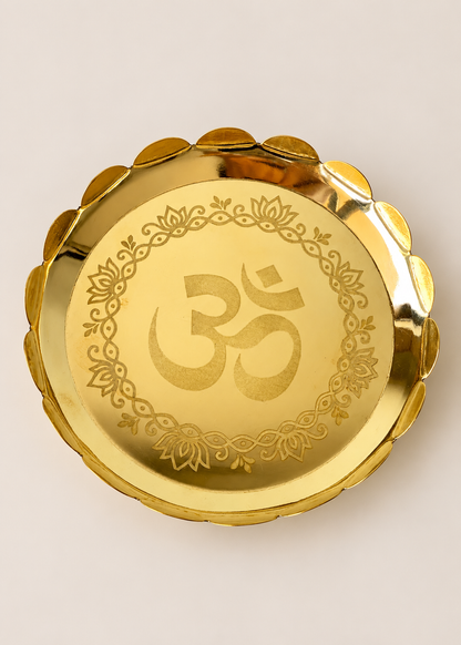 Aaradhya Brass Pooja Platter-Large
