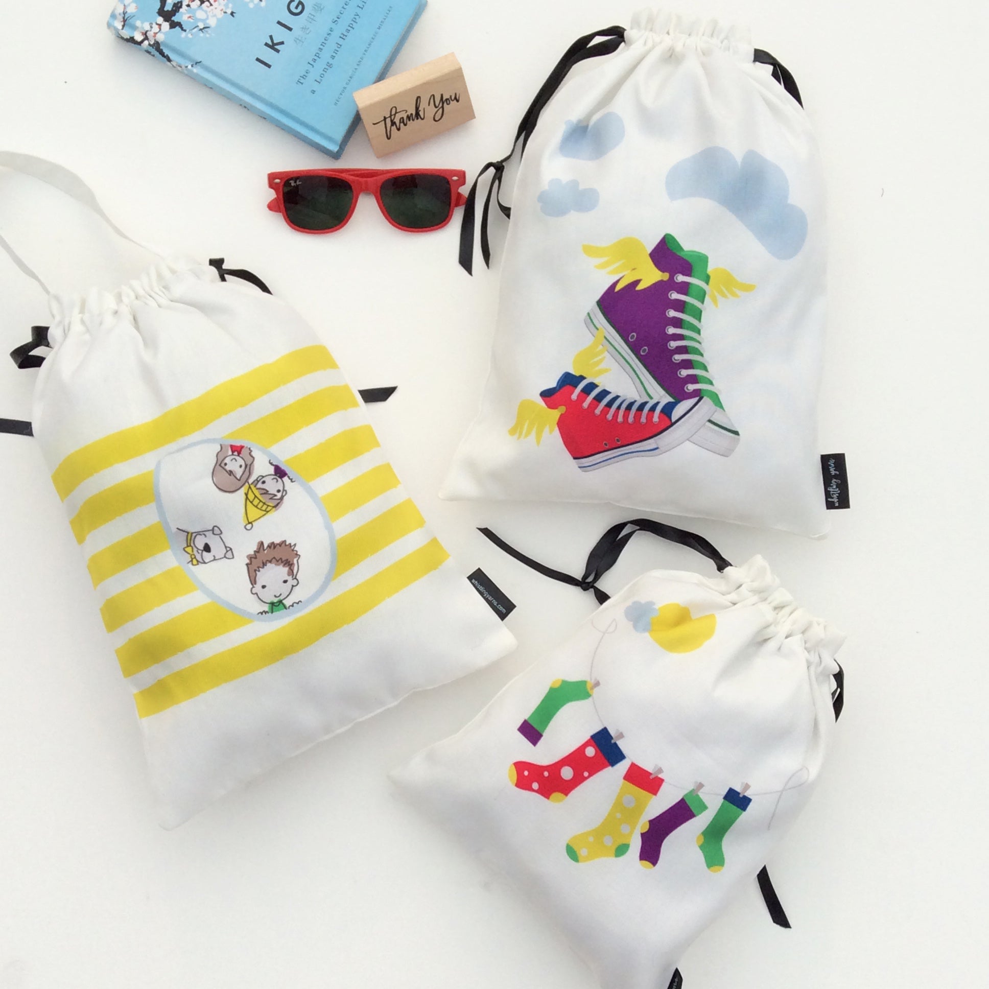 Kids Accessory Bags (Sunshine On Clouds) - Pack of 3