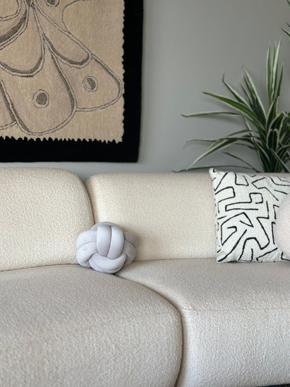 Nico Small Knotted Pillow - Grey