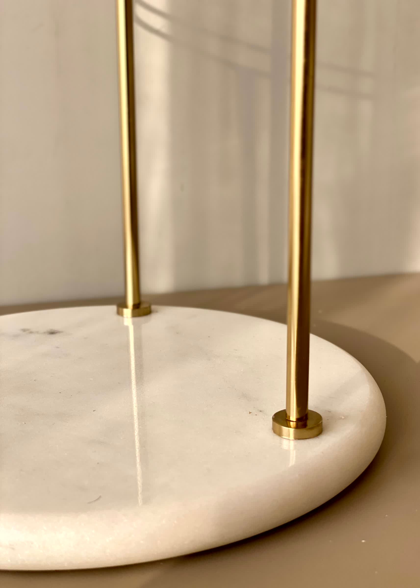 Opal Hand Towel Stand - White &amp; Gold