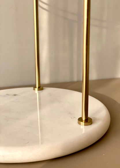 Opal Hand Towel Stand - White &amp; Gold