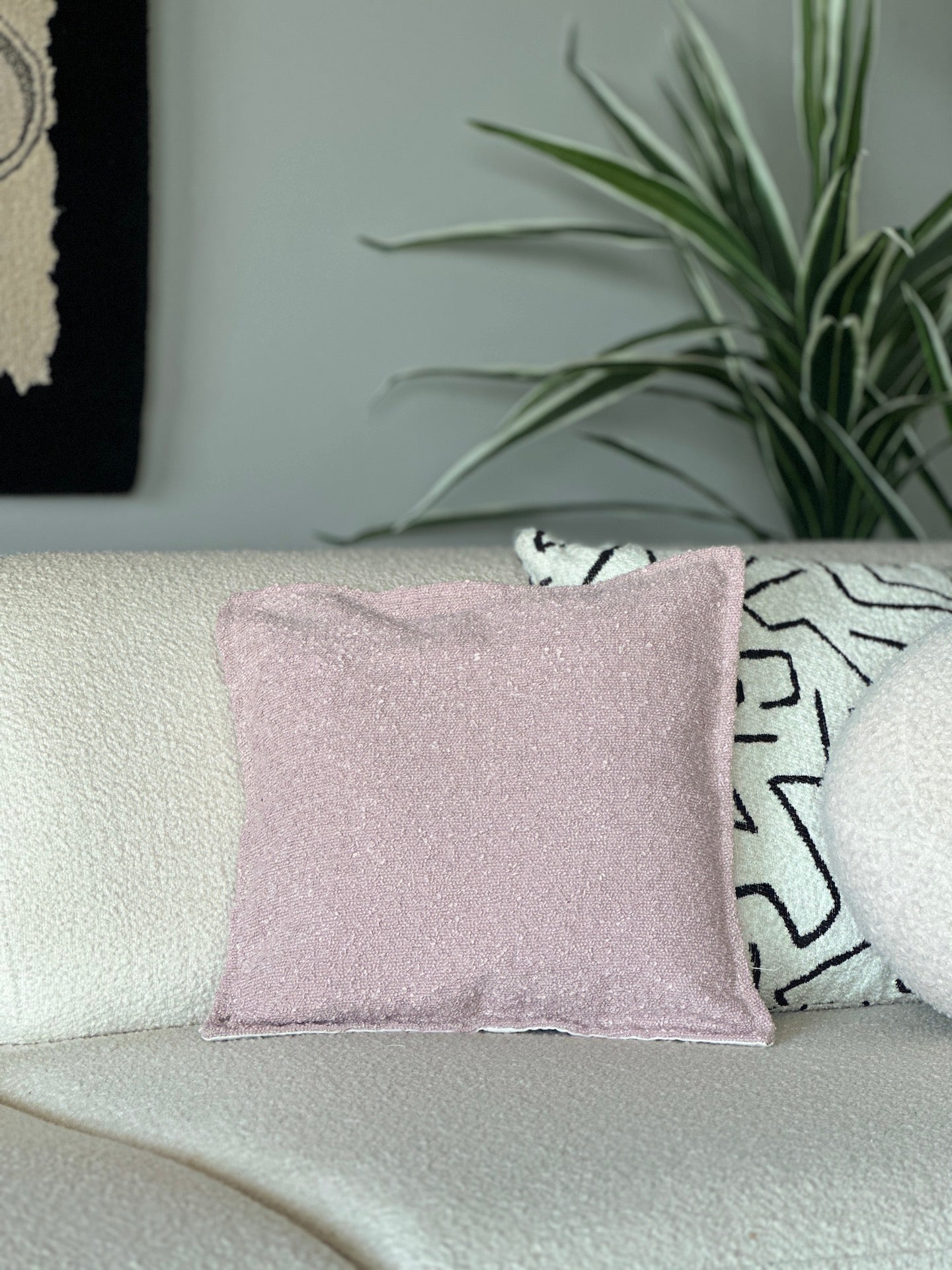 Boucle Cushion Cover - Pink