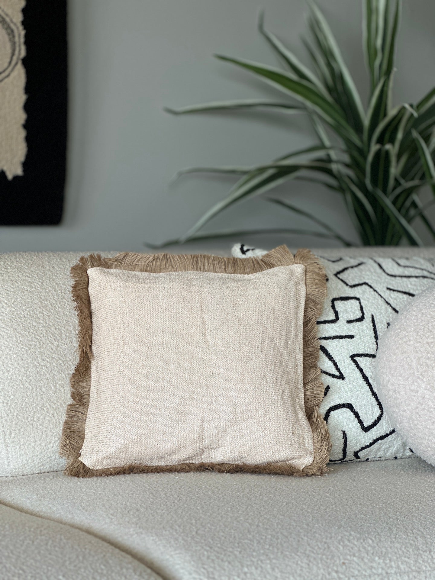 Sparkle Cushion Cover - Beige