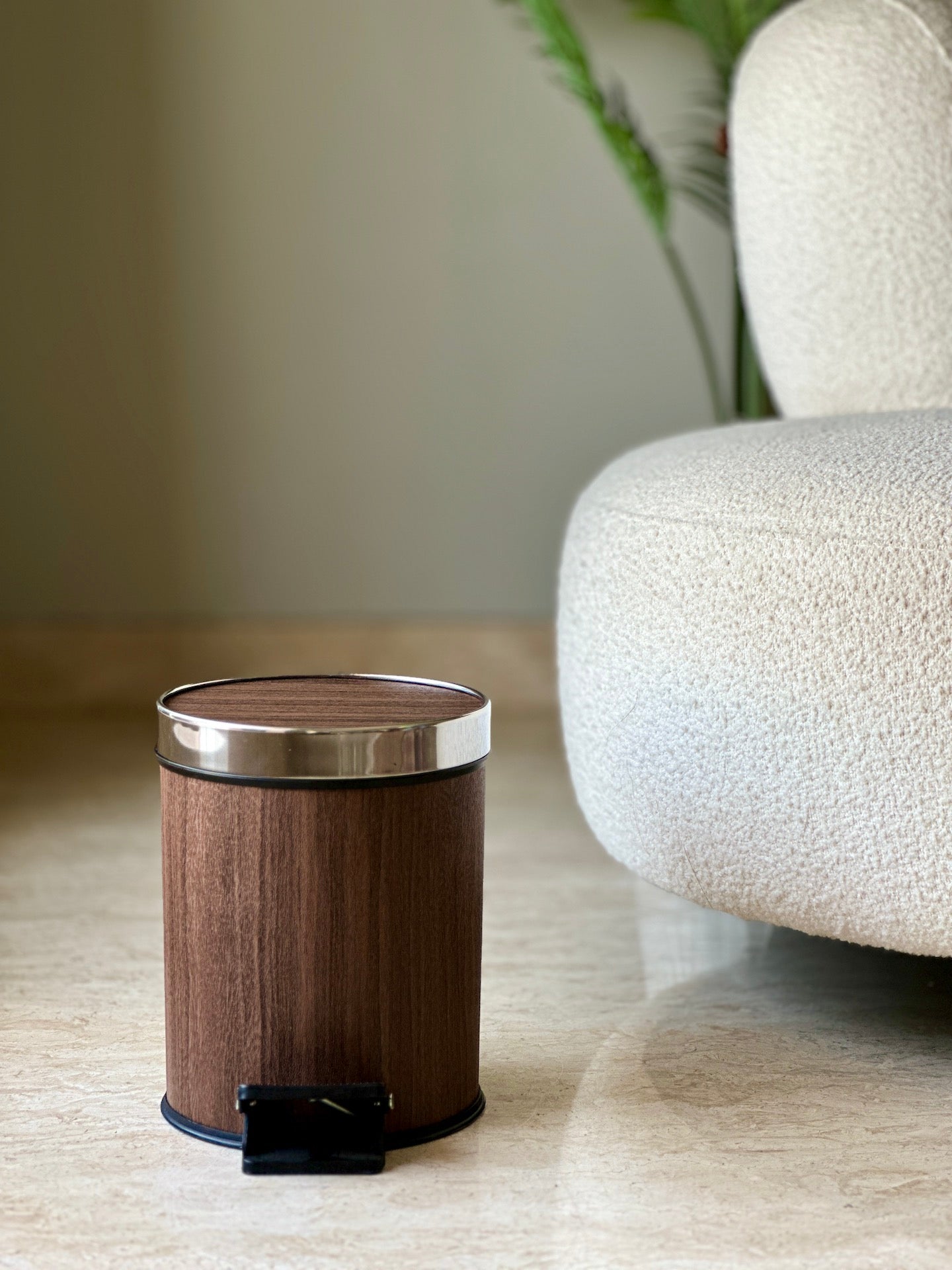 Flux Dustbin Small - Brown (With Lid)