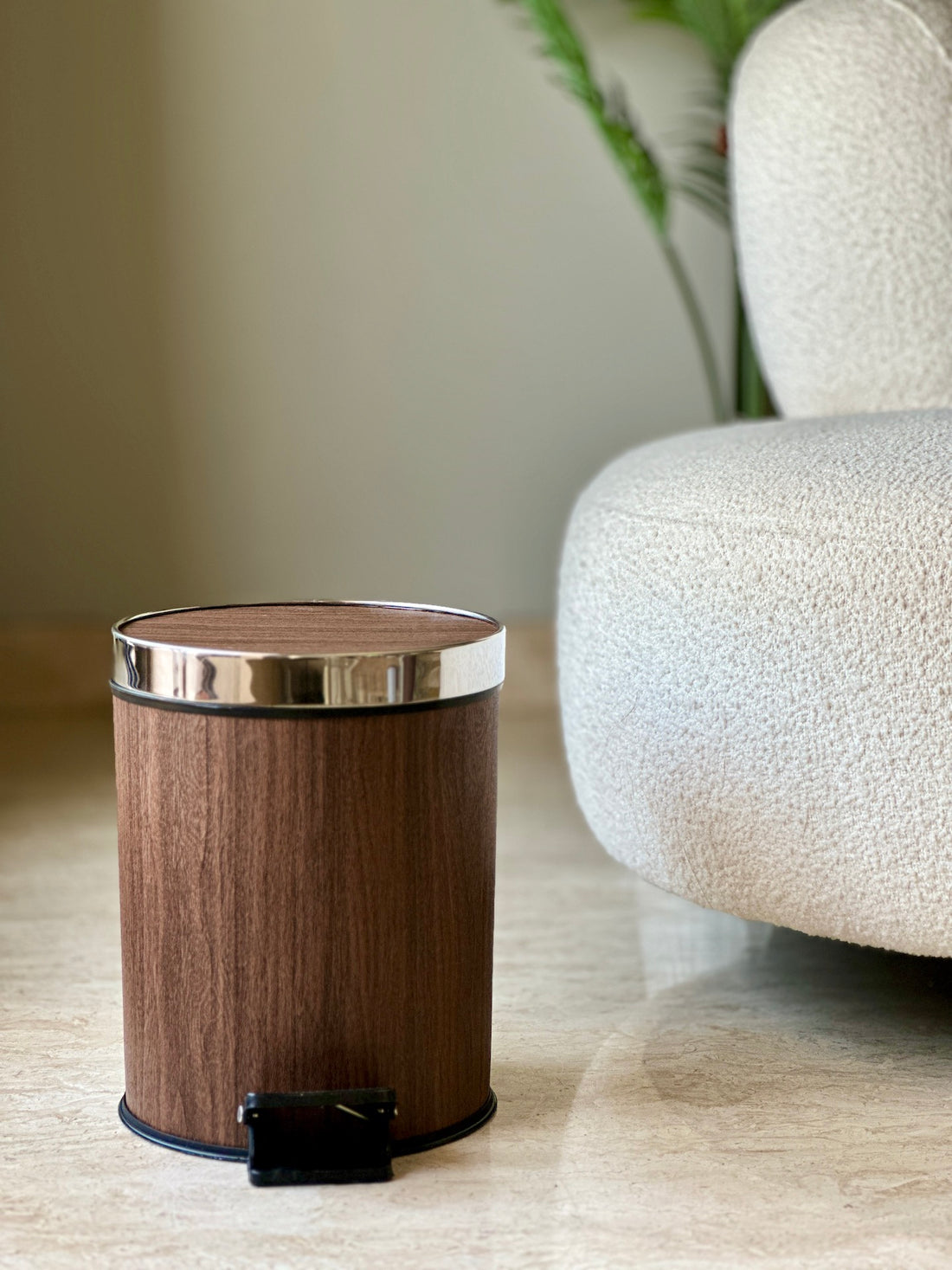 Flux Dustbin Large - Brown (With Lid)