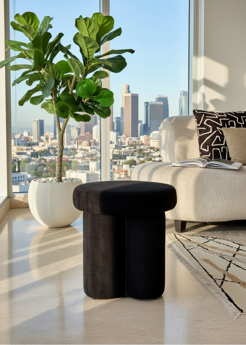 Derby Pouffe - Black