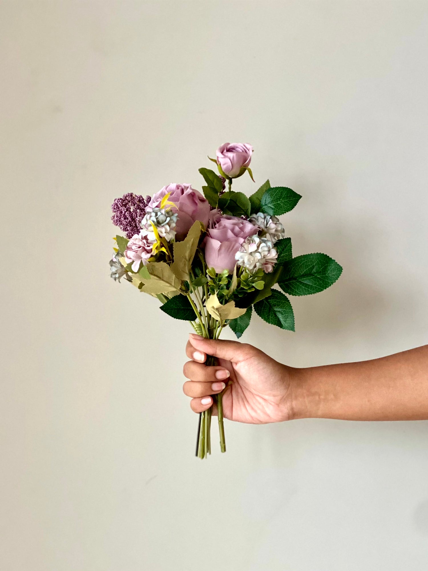 Artificial Mixed Flower Bunch - Lavender